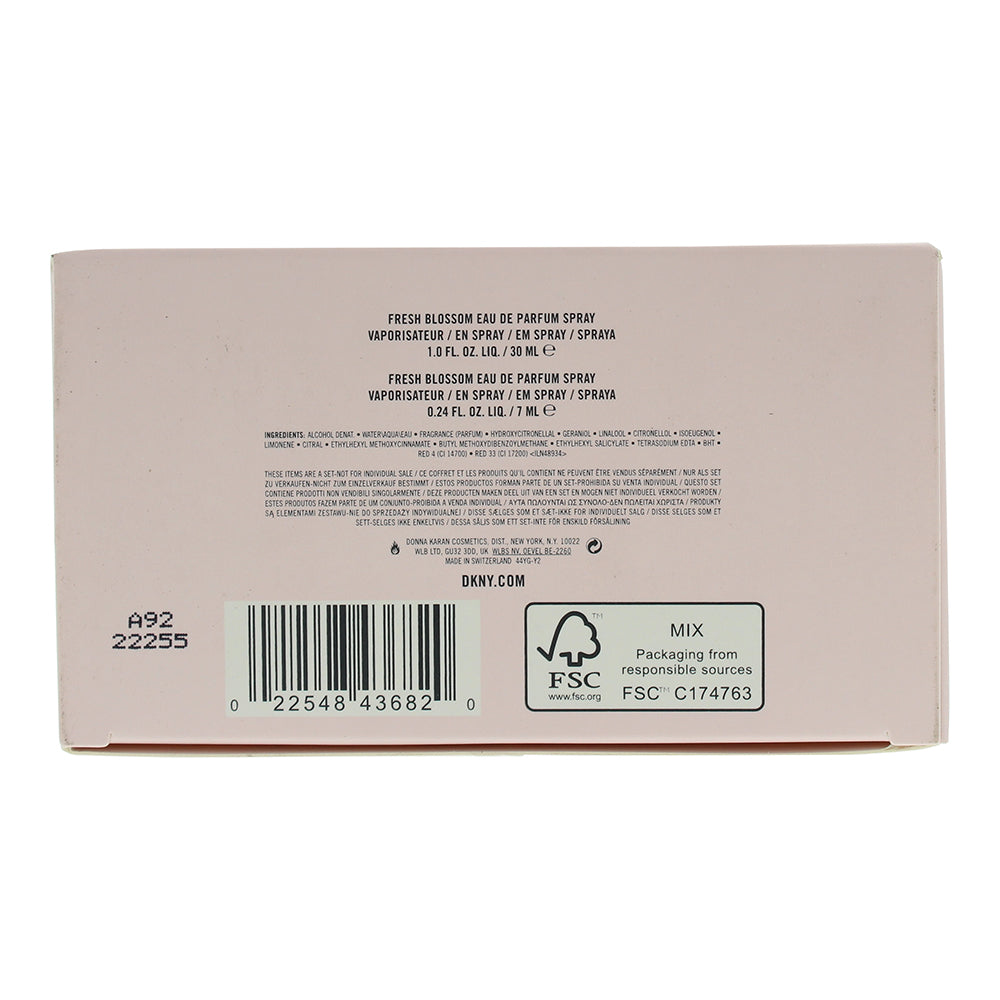 DKNY Be Delicious Fresh Blossom 2 Piece Gift Set: Eau de Parfum 30ml - Eau de Pa