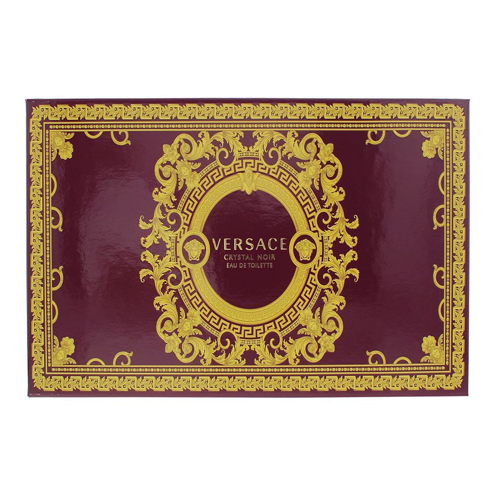 Versace Cristal Noir 4 Piece Gift Set: Eau de Toilette 90ml - Shower Gel 100ml - - Box