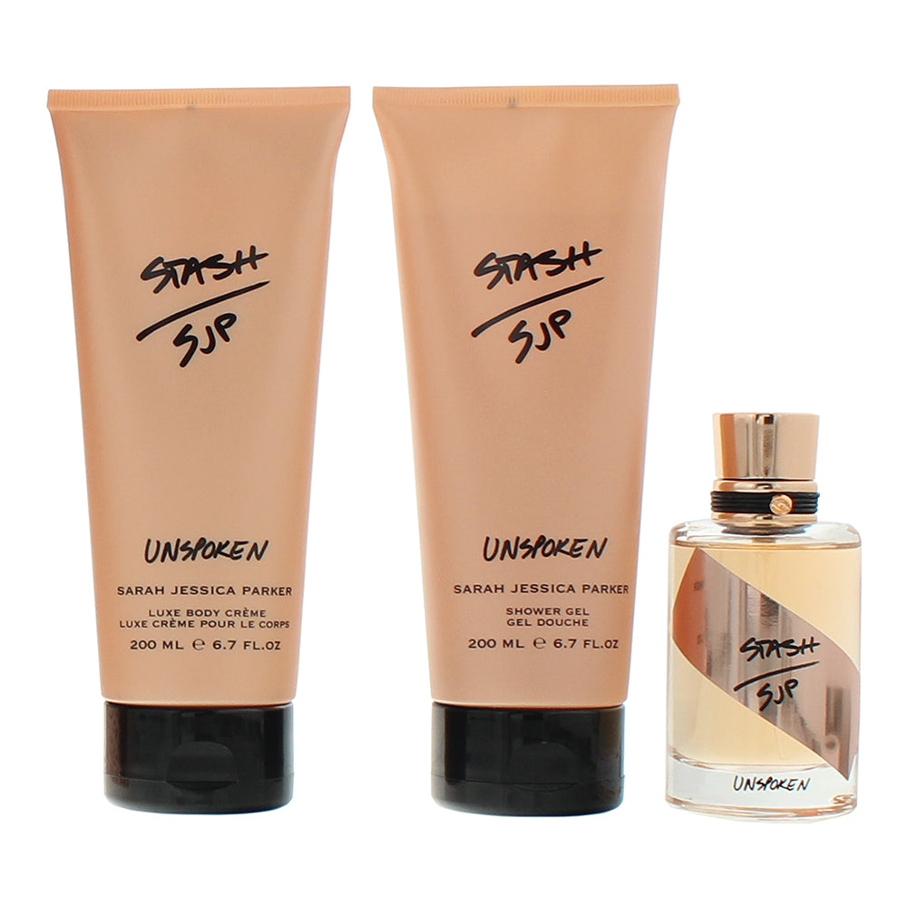 Sarah Jessica Parker Stash Unspoken 3 Piece Gift Set: Eau de Parfum 50ml - Showe - Product
