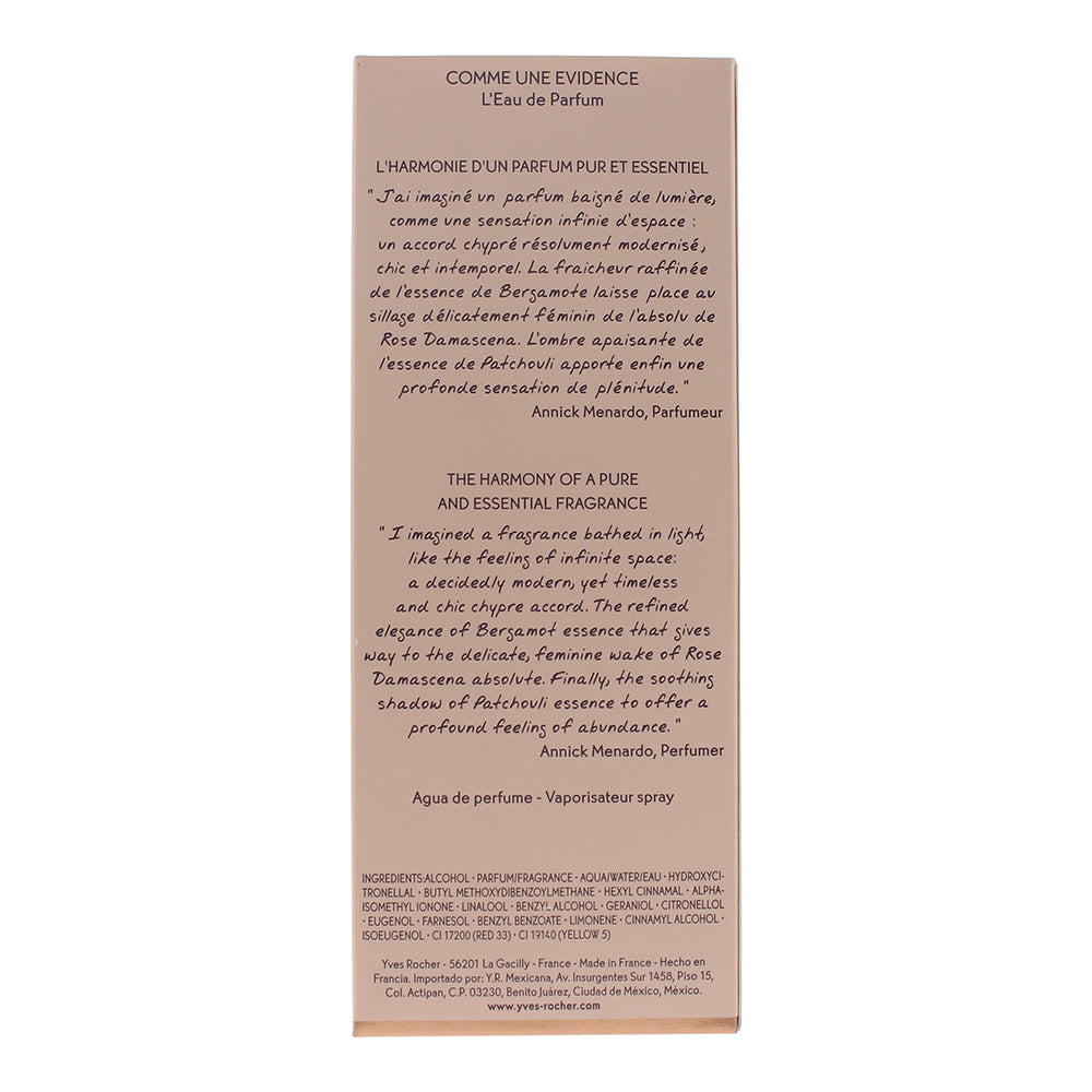 Yves Rocher Comme Une Evidence L' Eau de Parfum 100ml