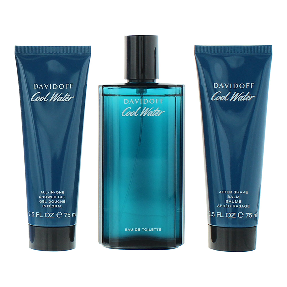 Davidoff Cool Water 3 Piece Gift Set: Eau de Toilette 125ml - Shower Gel 75ml -  - Product