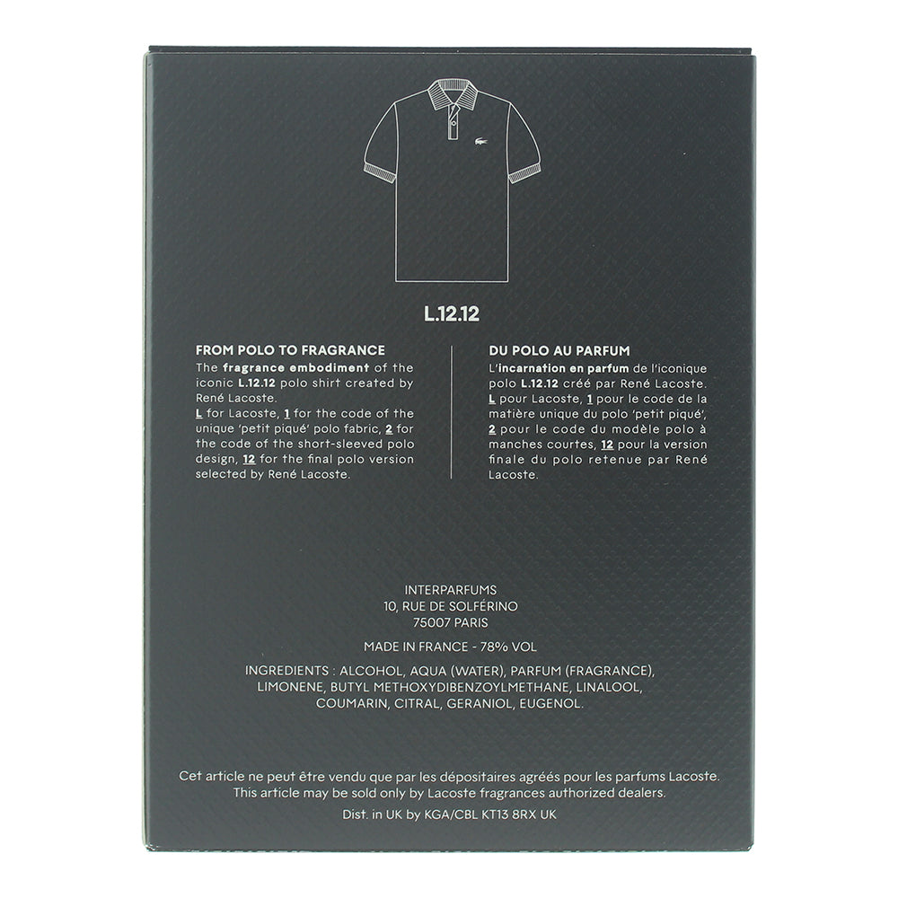 Lacoste Eau De Lacoste L.12.12 Noir Eau de Toilette 100ml