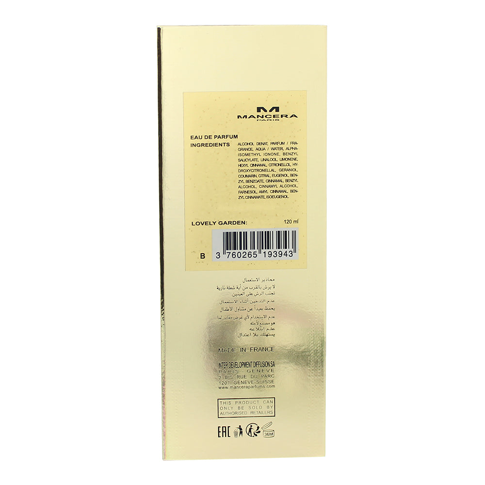Mancera Paris Lovely Garden Eau de Parfum 120ml