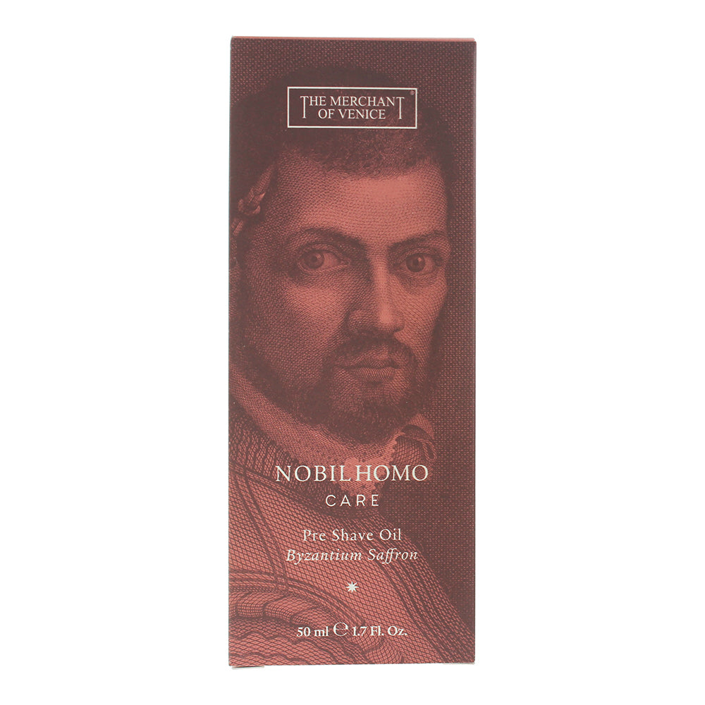 The Merchant Of Venice Nobil Homo Care Byzantium Saffron Pre-Shave Oil 50ml - Box