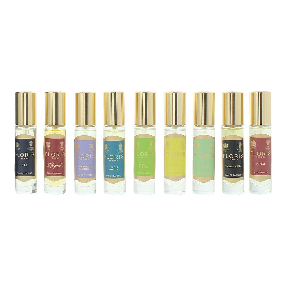 Floris Fragrance Case 9 Piece Gift Set: Eau de Parfum 5 x 10ml - Eau de Toilette - Product