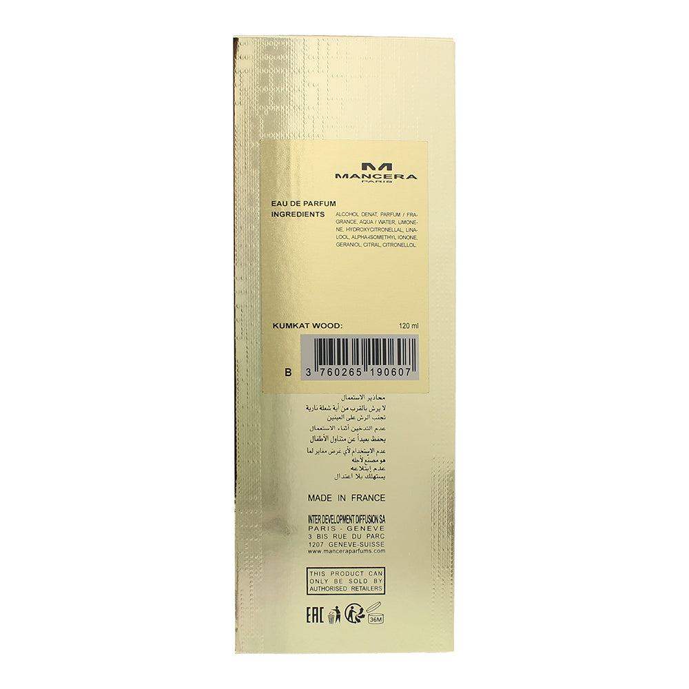 Mancera Paris Kumkat Wood Eau de Parfum 120ml