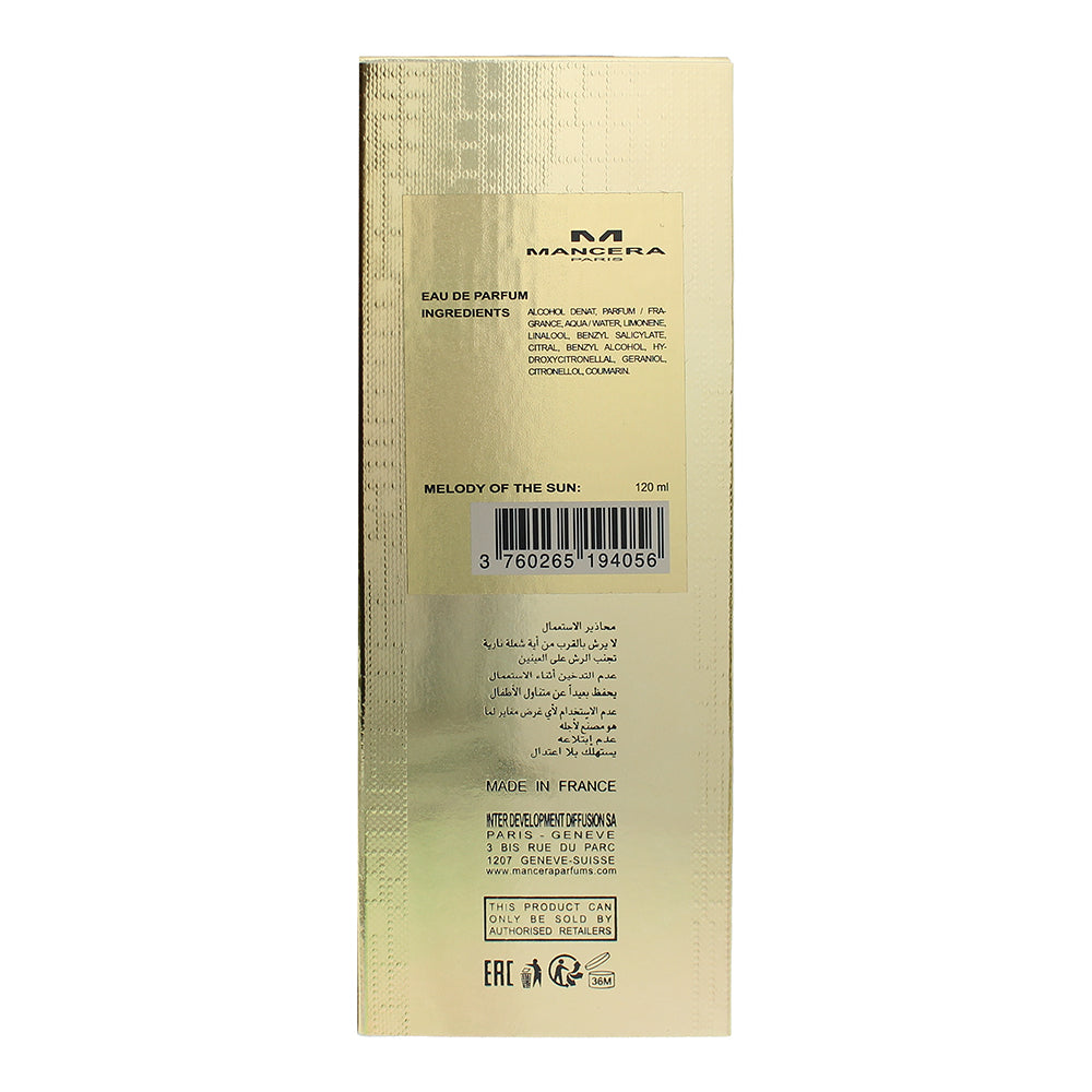 Mancera Paris Melody Of The Sun Eau de Parfum 120ml