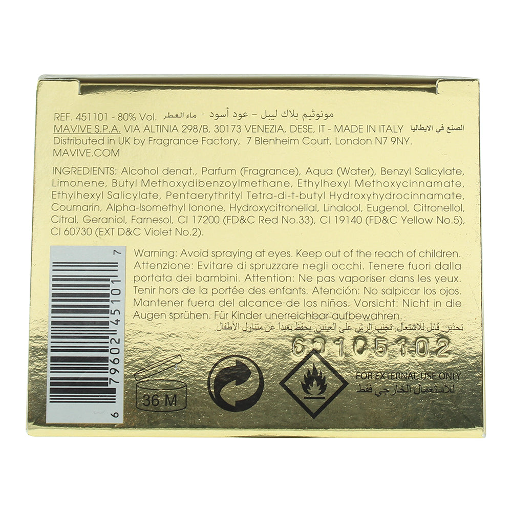Monotheme Black Oud Eau de Parfum 100ml
