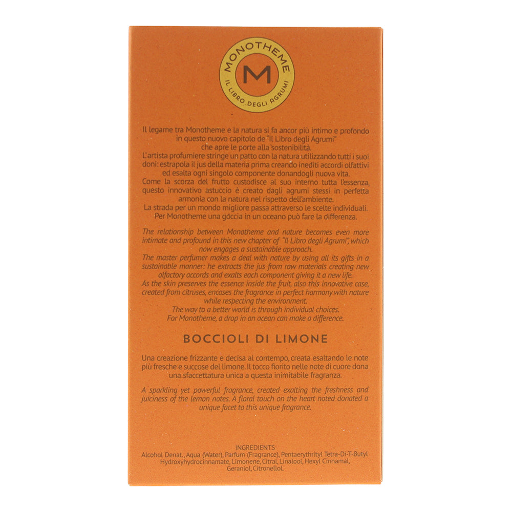 Monotheme Boccioli Di Limone Eau de Toilette 100ml - Ingredients