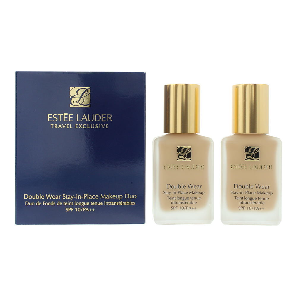 Estée Lauder Double Wear Stay-In-Place Makeup Spf 10 1W2 Sand Duo Foundation 2 x 30ml
