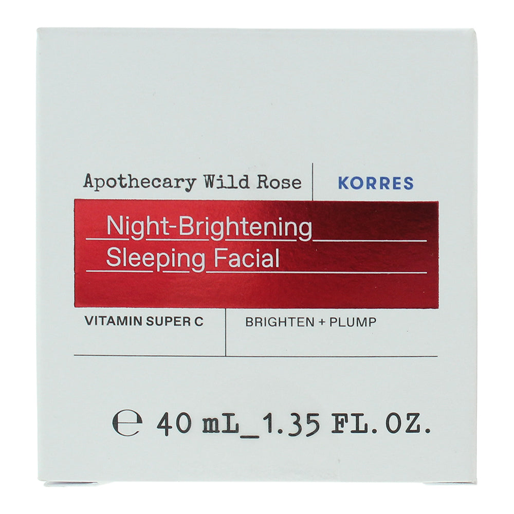 Korres Apothecary Wild Rose Brightening Sleeping Facial Night Cream 40ml - Box