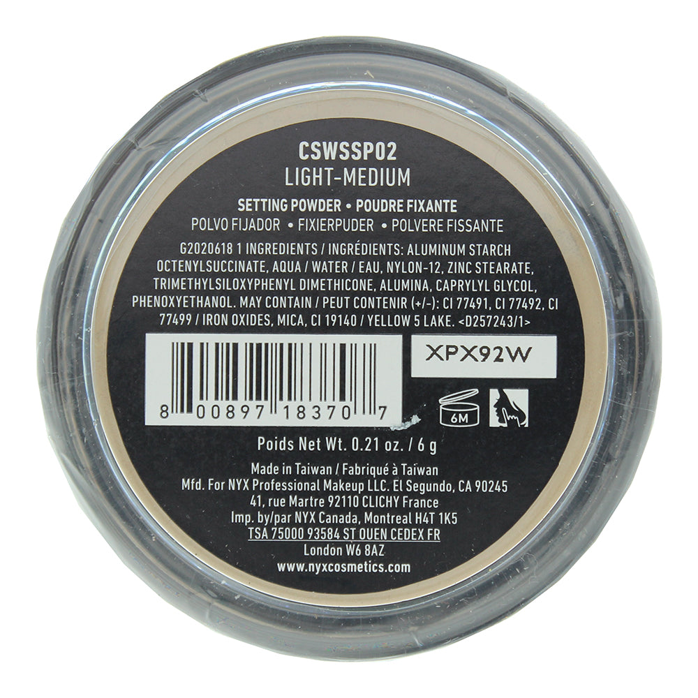 NYX Can't Stop Won't Stop Light-Medium Setting Powder 6g