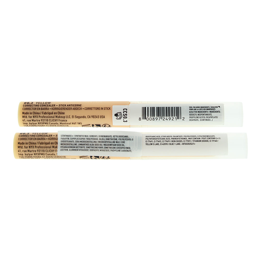 NYX Pro Fix Stick Correcting 0.3 Yellow Concealer 1.6g