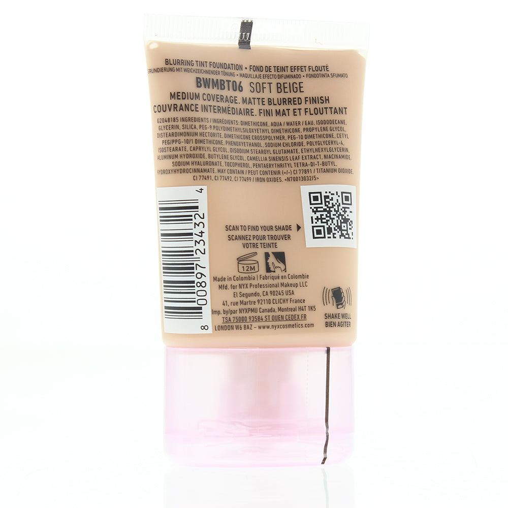 NYX Bare With Me Blur 06 Soft Beige Foundation 30ml