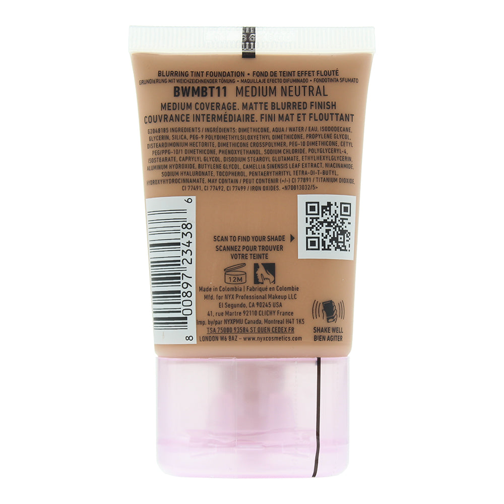 NYX Bare With Me Blur 11 Medium Neutral Foundation 30ml
