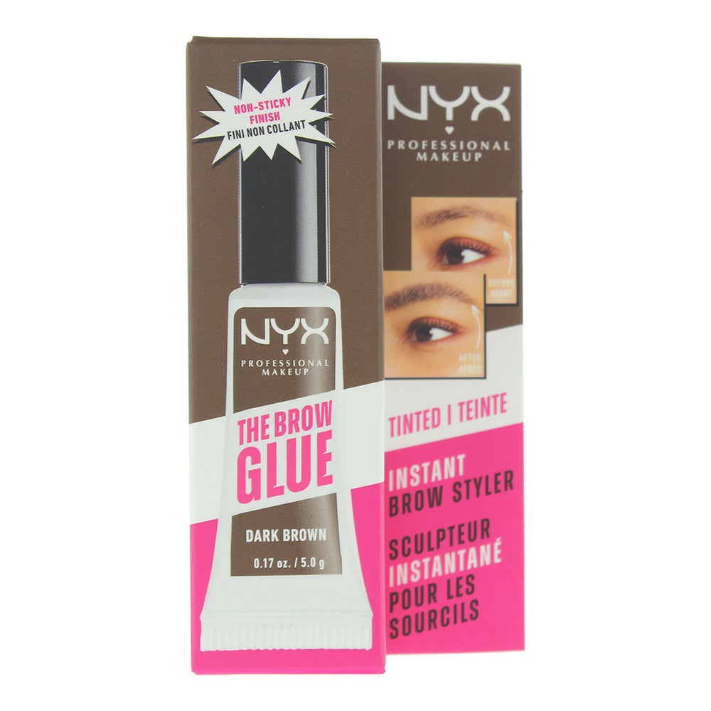 NYX The Brow Glue Dark Brown Brow Gel 5g - Box