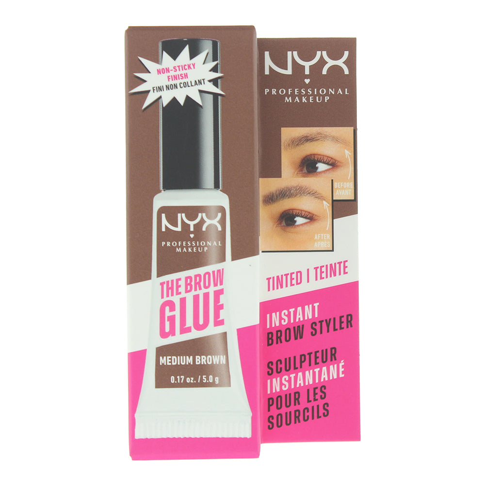 NYX The Brow Glue Medium Brown Brow Gel 5g - Box