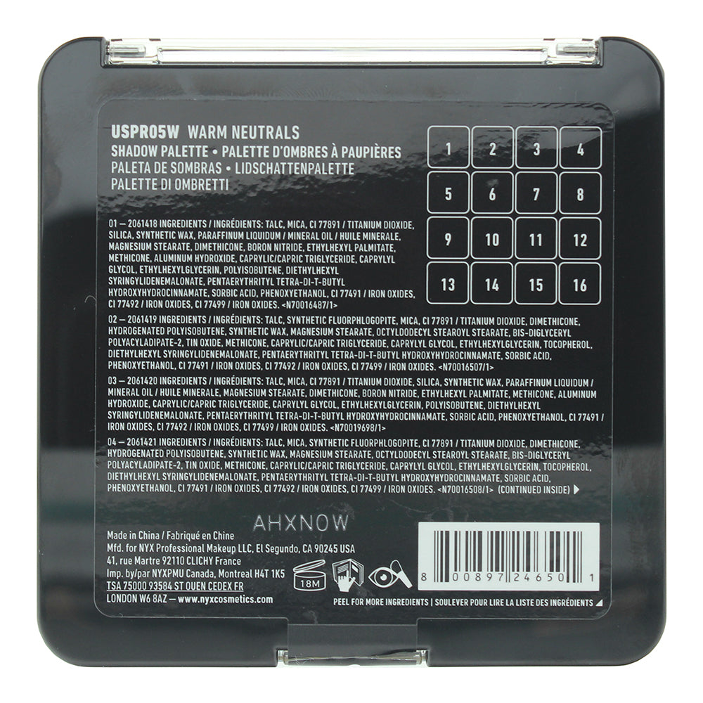 NYX Ultimate Warm Neutrals Eye Shadow Palette 0.8g