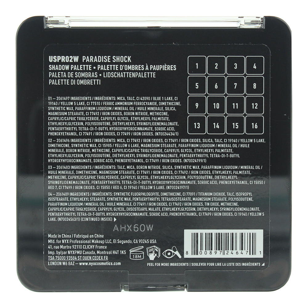 NYX Ultimate Paradise Shock Eye Shadow Palette 0.8g