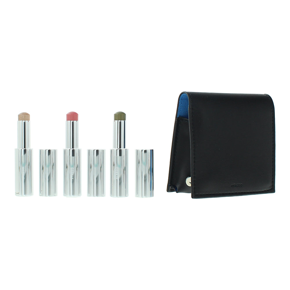 Byredo Blue Set Of 3 + Leather Pouch: Solar Flare, Flower Play, Kumato Face Stic - Product