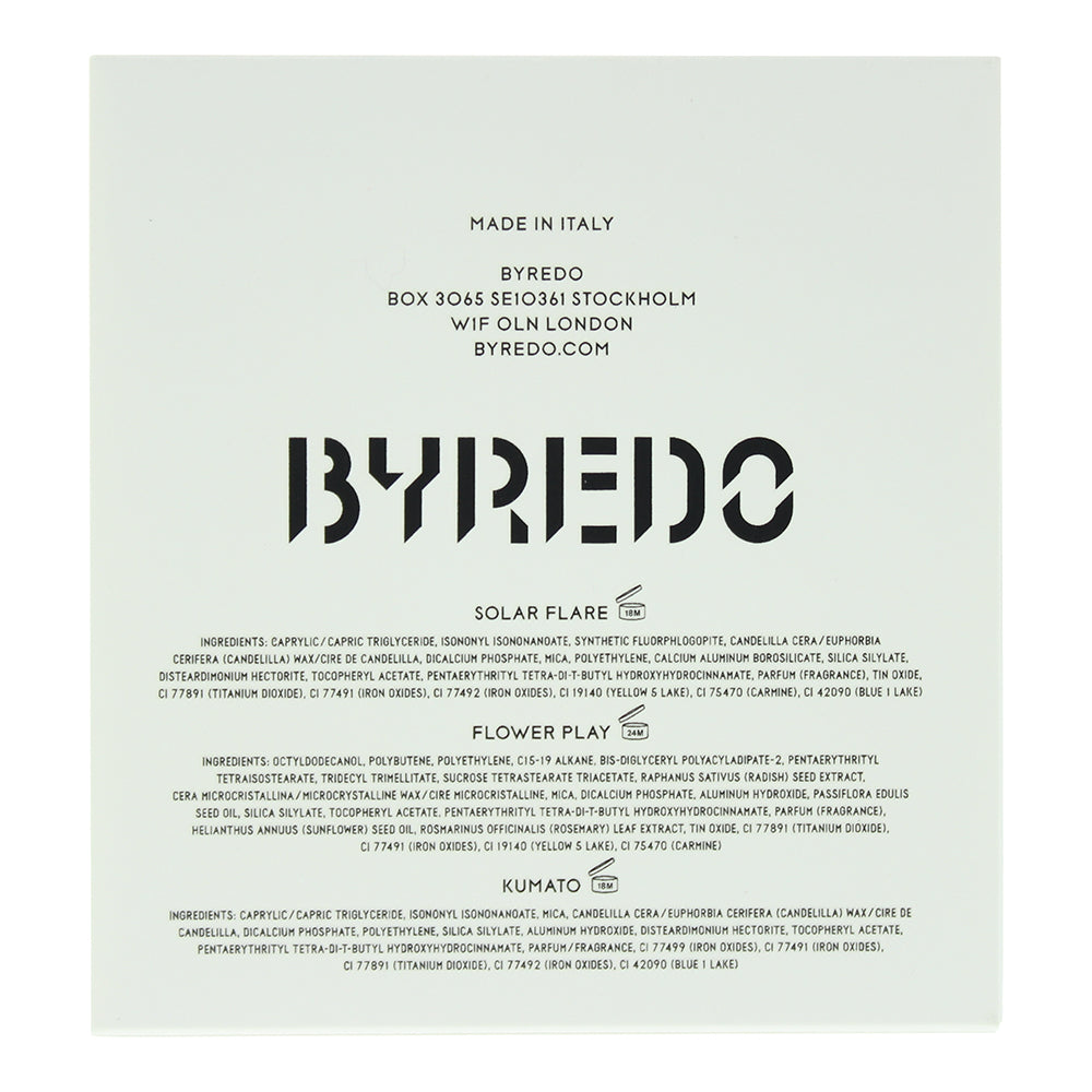 Byredo Dark Blue Set Of 3 + Leather Pouch: Solar Flare