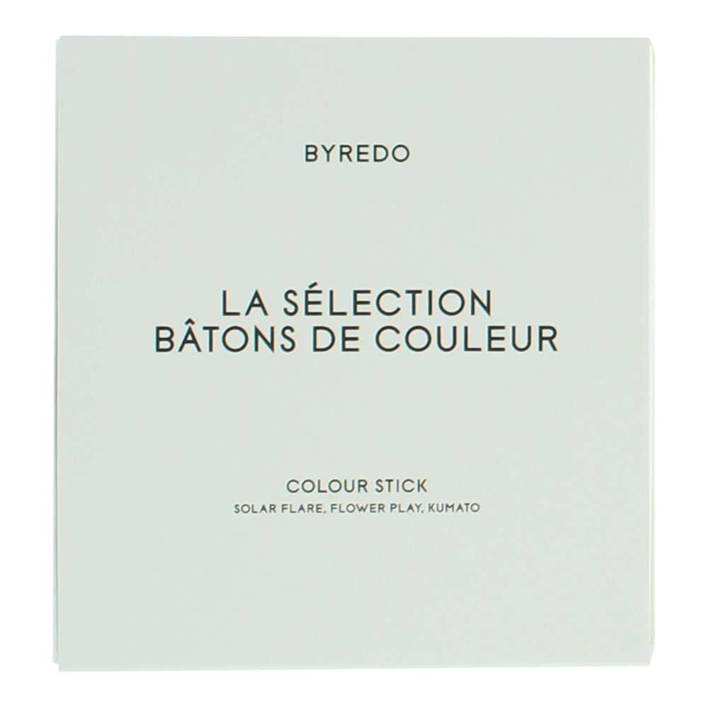 Byredo Dark Blue Set Of 3 + Leather Pouch: Solar Flare, Flower Play, Kumato Face - Box