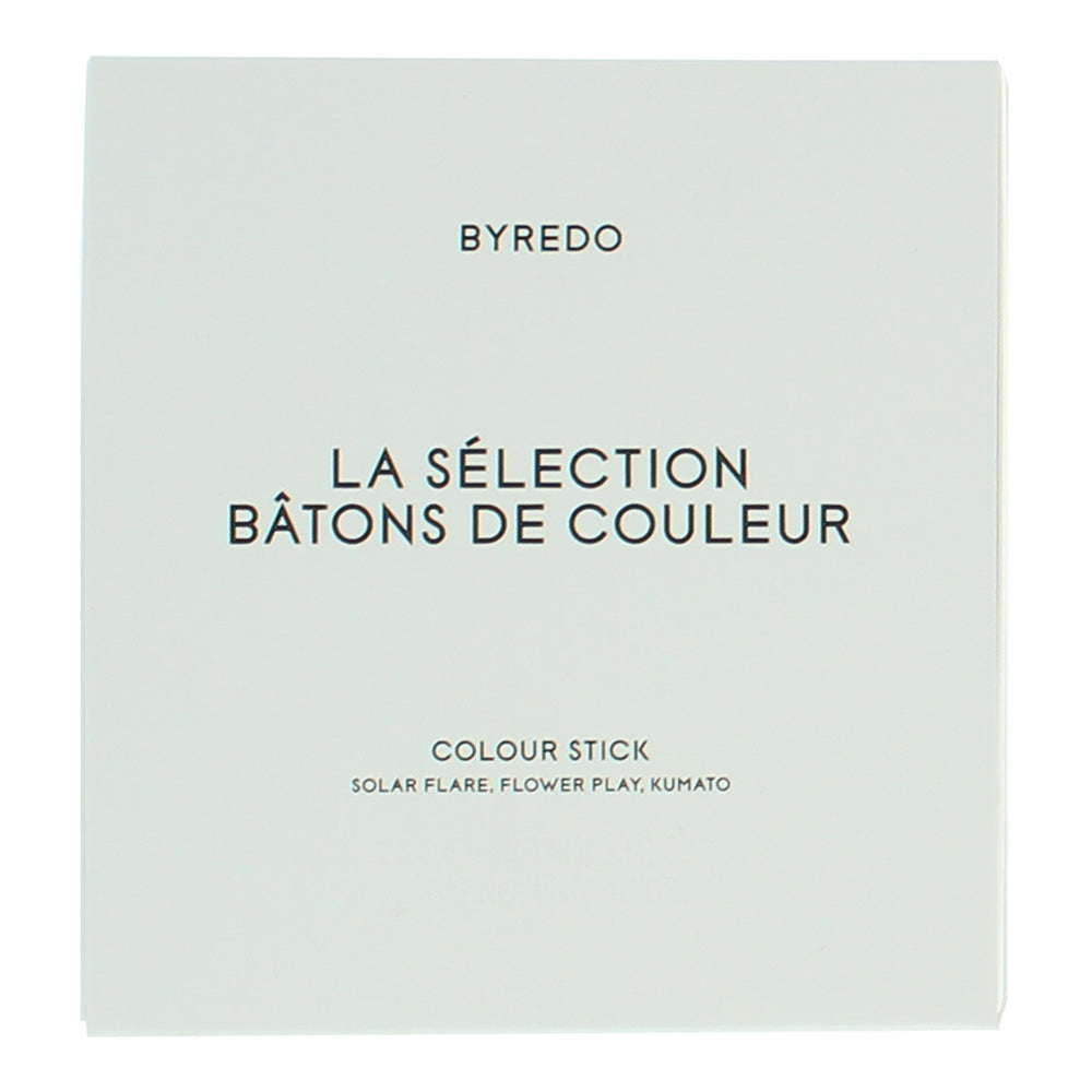 Byredo Orange Set Of 3 + Leather Pouch: Solar Flare, Flower Play, Kumato Face St - Box