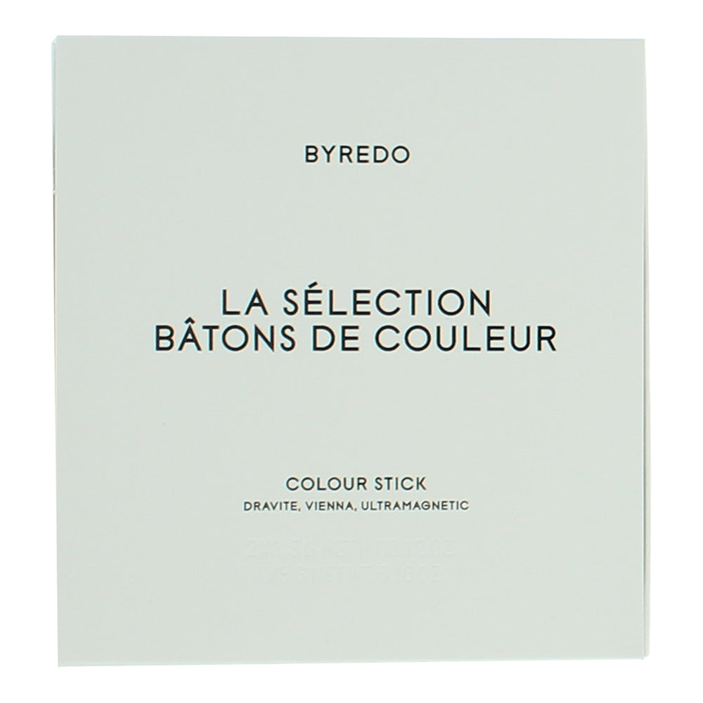Byredo Deep Teal Set Of 3 + Leather Pouch: Solar Flare, Flower Play, Kumato Face - Box