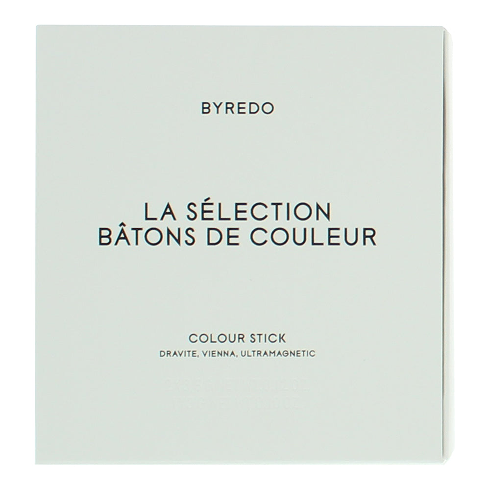 Byredo Colour Stick Set Of 3 + Plum Leather Pouch: Dravite, Vienna, Ultramagnetic Face Stick 3 x 3.5g - Box
