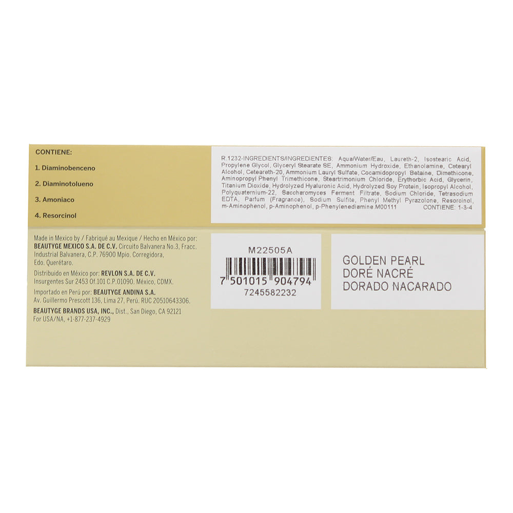 Revlon Revlonissimo Colorsmetique 1232 Golden Pearl Hair Colour 60ml - Ingredients