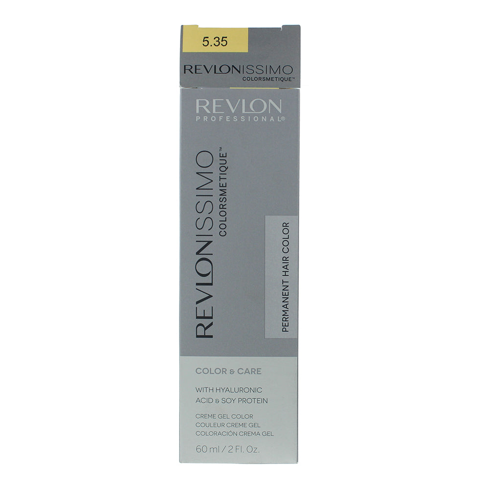 Revlon Revlonissimo Colorsmetique 5.35 Light Amber Brown Hair Colour 60ml - Box