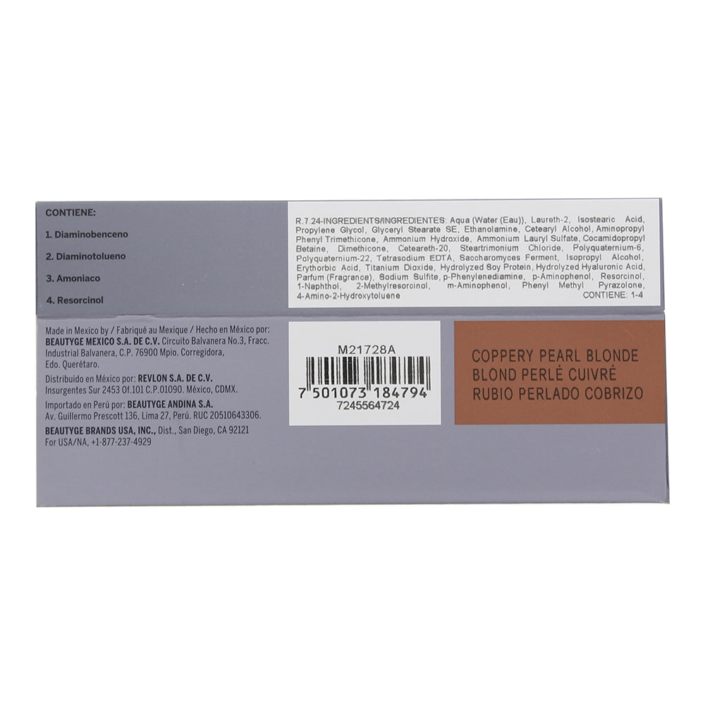 Revlon Revlonissimo Colorsmetique 7.24 Coppery Pearl Blonde Hair Colour 60ml