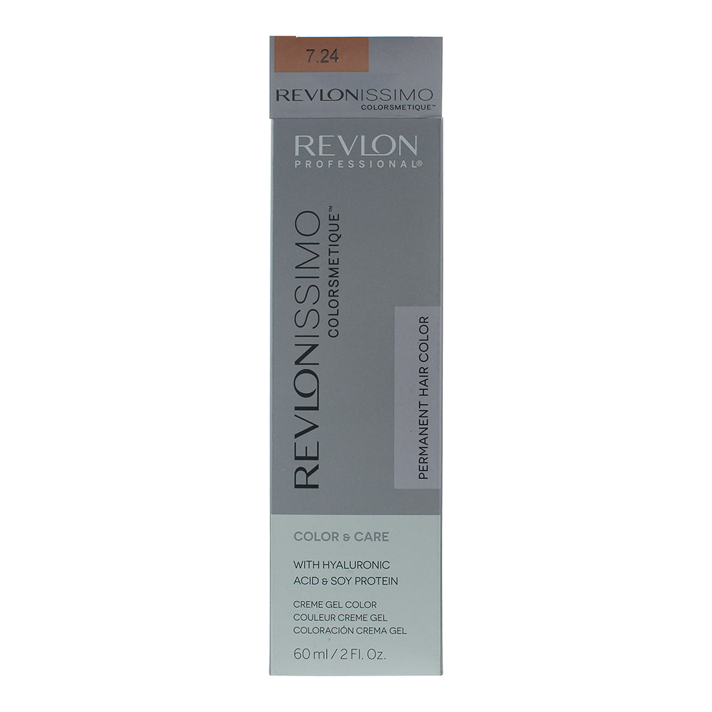 Revlon Revlonissimo Colorsmetique 7.24 Coppery Pearl Blonde Hair Colour 60ml - Box