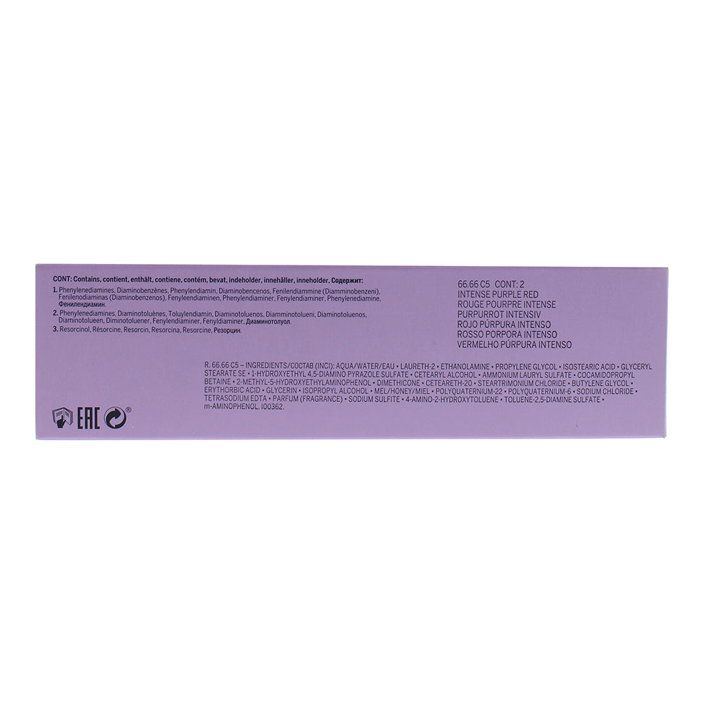 Revlon Color Excel 66.66 C5 Intense Purple Red Hair Colour 70ml - Ingredients