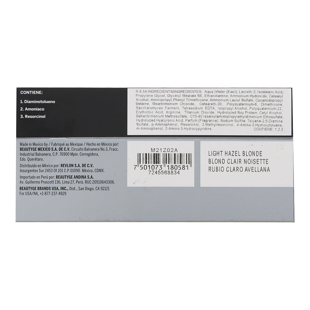 Revlon Revlonissimo Colorsmetique 8.34 Light Hazel Blonde Hair Colour 60ml - Ingredients