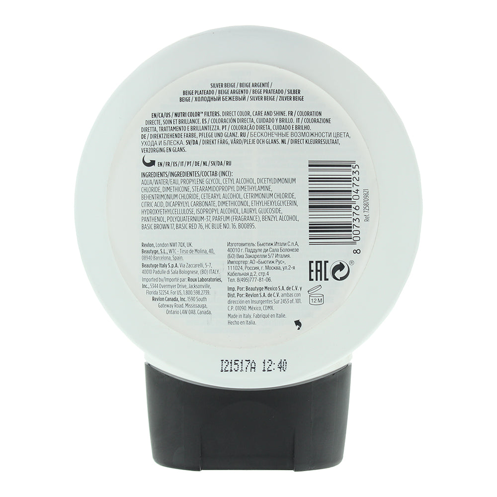 Revlon Nutri Color Filters 821 Sliver Beige 3 In 1 Hair Colour 240ml