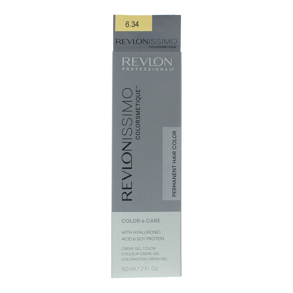 Revlon Revlonissimo Colorsmetique 6.34 Dark Coppery Gold Blonde Hair Colour 60ml - Box