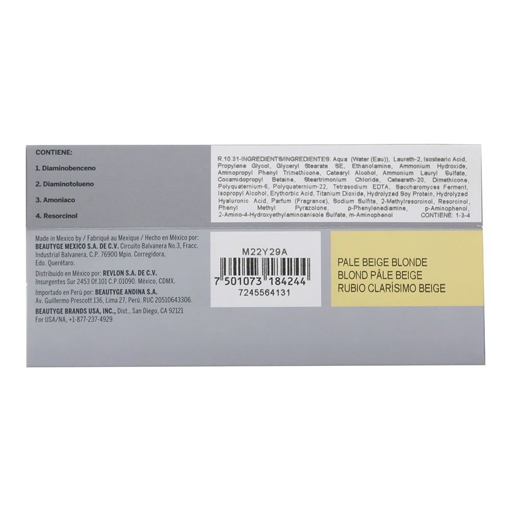 Revlon Revlonissimo Colorsmetique 10.31 Pale Beige Blonde Hair Colour 60ml