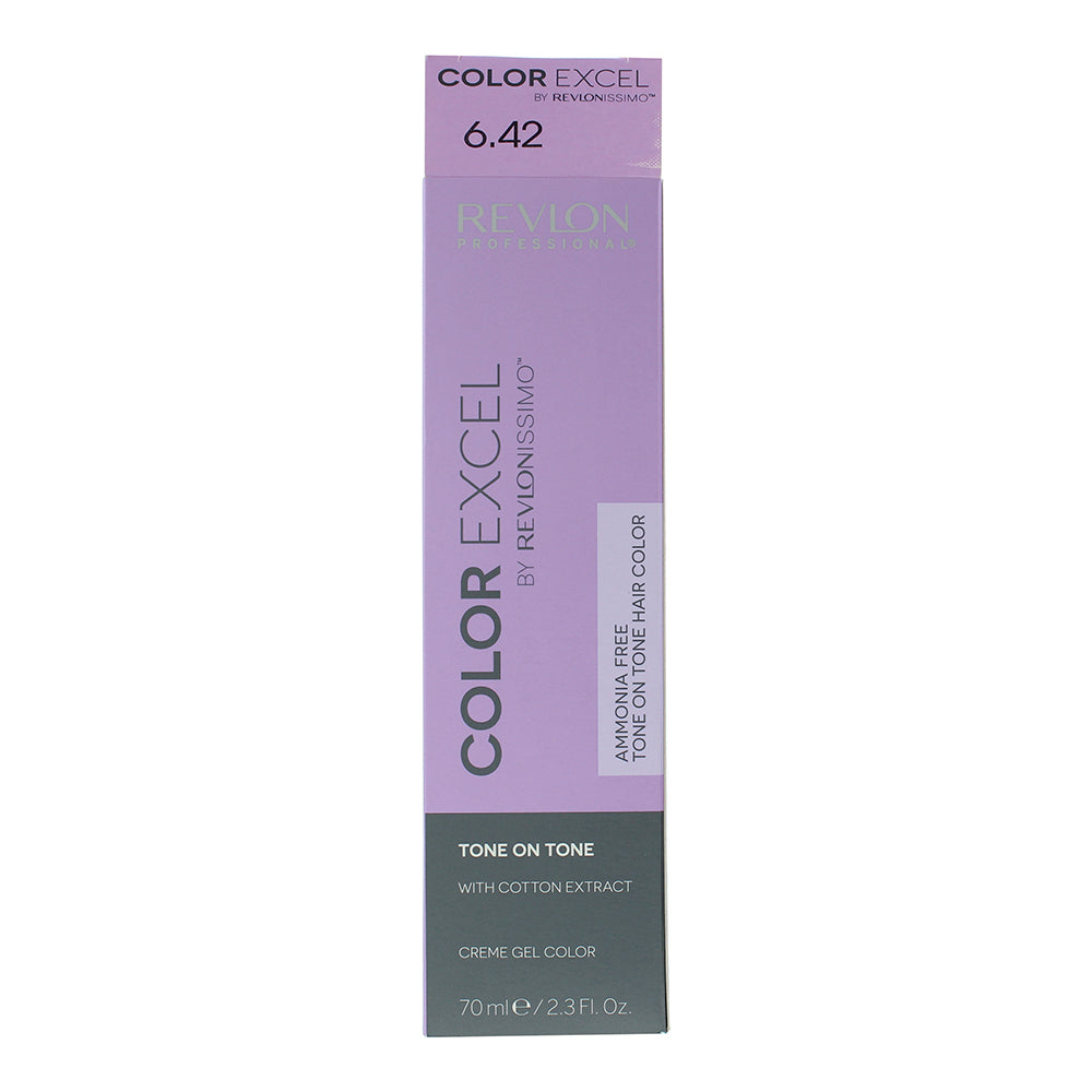 Revlon Color Excel 6.42 Dark Chestnut Iridescent Blonde Hair Colour 70ml - Box