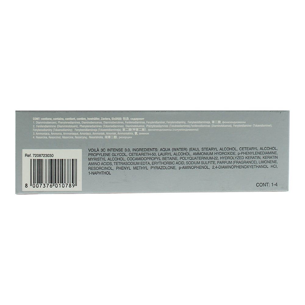 Intercosmo Voilà 3C Intense 3.0 Dark Brown Hair Colour 60ml - Ingredients