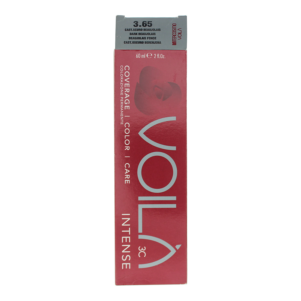 Intercosmo Voilà 3C Intense 3.65 Dark Beaujolais Hair Colour 60ml - Box