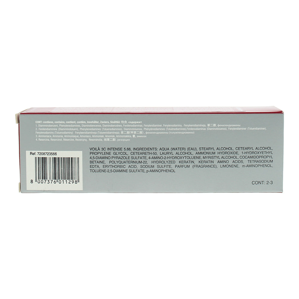 Intercosmo Voilà 3C Intense 5.66 Deep Red Hair Colour 60ml