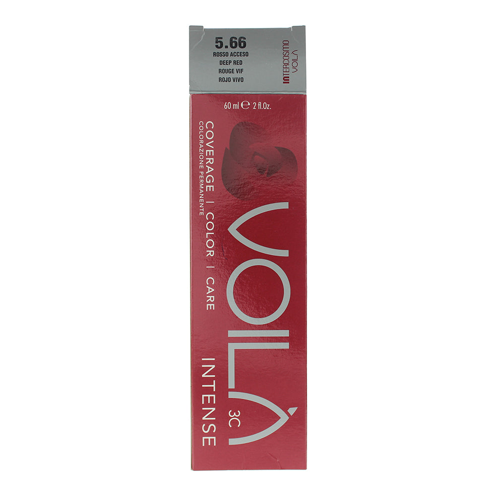 Intercosmo Voilà 3C Intense 5.66 Deep Red Hair Colour 60ml - Box