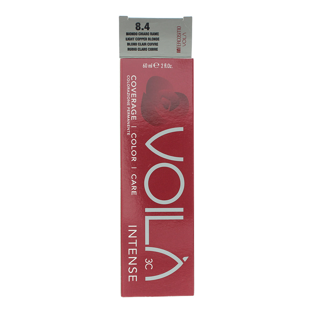 Intercosmo Voilà 3C Intense 8.4 Light Copper Blonde Hair Colour 60ml - Box