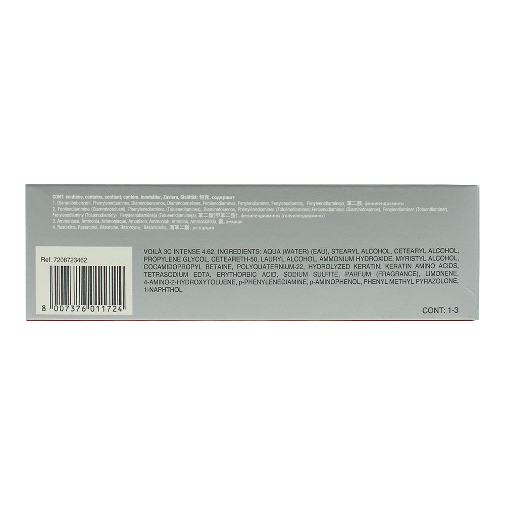 Intercosmo Voilà 3C Intense 4.62 Medium Burgundy Brown Hair Colour 60ml - Ingredients