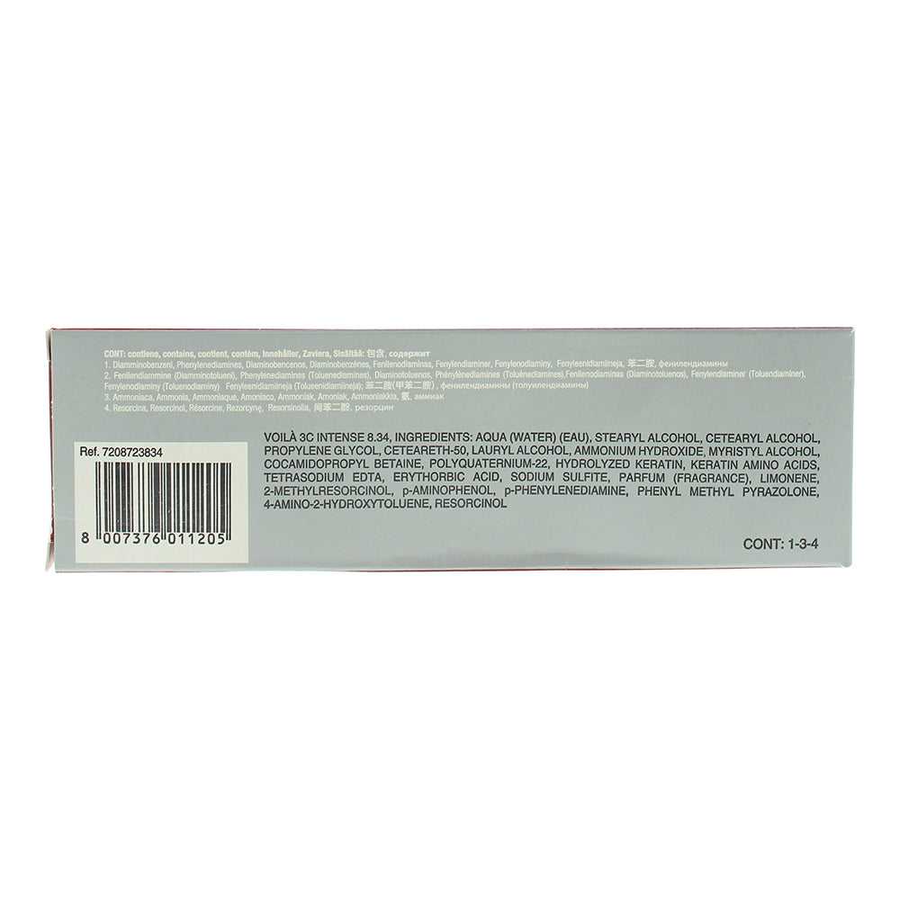 Intercosmo Voilà 3C Incense 8.34 Light Golden Copper Blonde Hair Colour 60ml