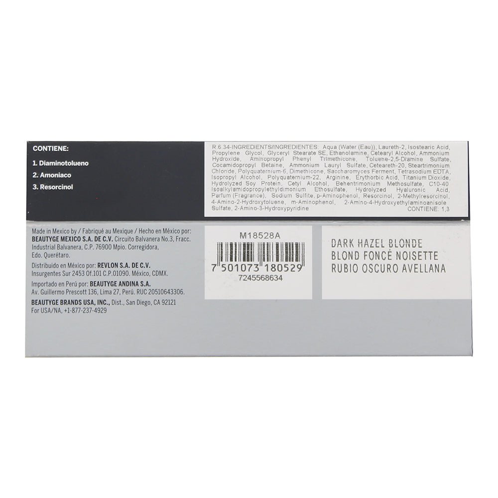 Revlon Revlonissimo Colorsmetique 6.34 Dark Hazel Blonde Hair Colour 60ml - Ingredients