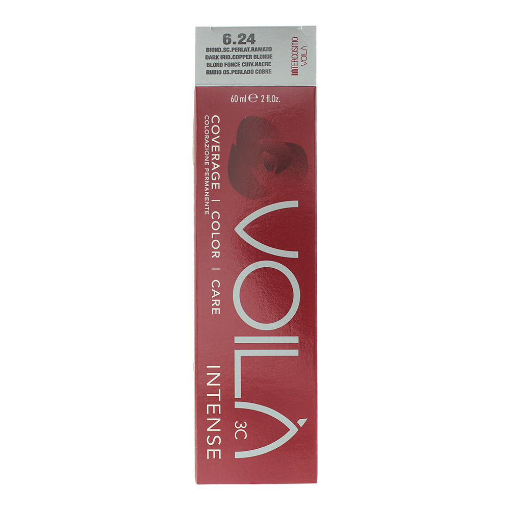 Intercosmo Voilà 3C Intense 6.24 Dark Iridescent Copper Blonde Hair Colour 60ml - Box