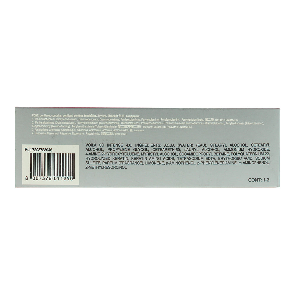 Intercosmo Voilà 3C Intense 4.6 Veronese Red Hair Colour 60ml - Ingredients