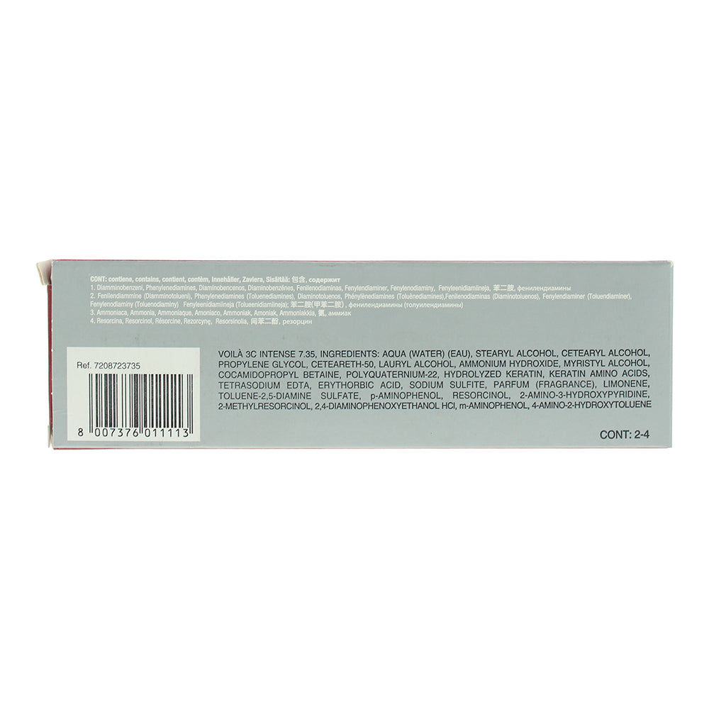Intercosmo Voilà 3C Intense 7.35 Medium Golden Mahogany Blonde Hair Colour 60ml